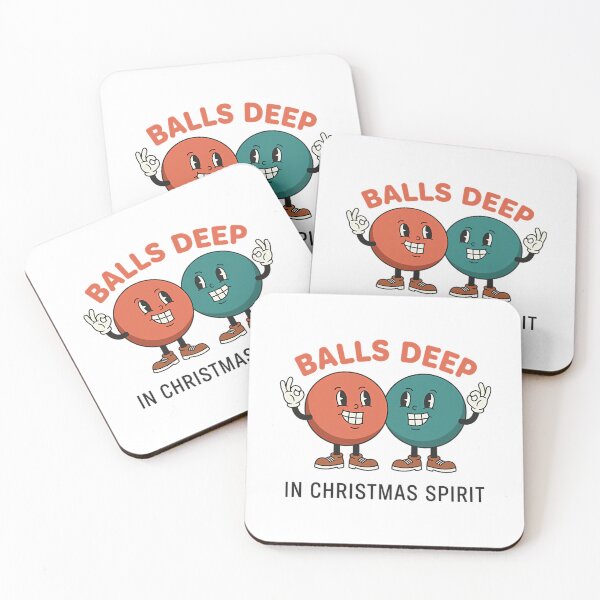 Item preview, Happy Quote Holiday Couple Vintage Deep In Balls Christmas designed and sold by JasonesNance.