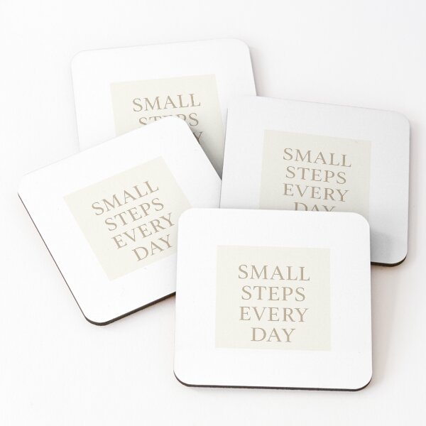 Item preview, Small Steps Every Day – Minimalist Motivational Design designed and sold by Cleveralltag.