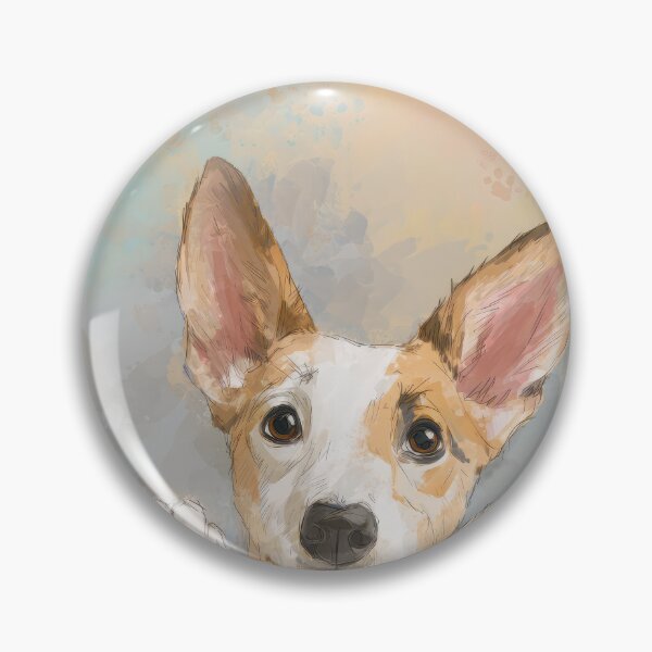 Item preview, Canaan Dog Peeking over Wall 01 designed and sold by Elisabeth Lucas.