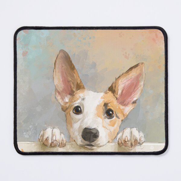 Item preview, Canaan Dog Peeking over Wall 01 designed and sold by Elisabeth Lucas.