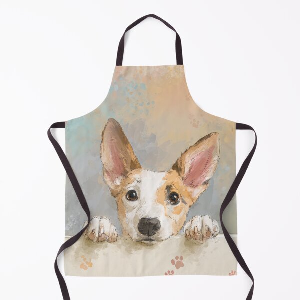 Item preview, Canaan Dog Peeking over Wall 01 designed and sold by Elisabeth Lucas.