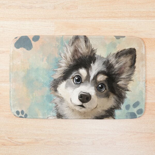 Item preview, Canadian Inuit Dog Peeking over Wall 01 designed and sold by Elisabeth Lucas.