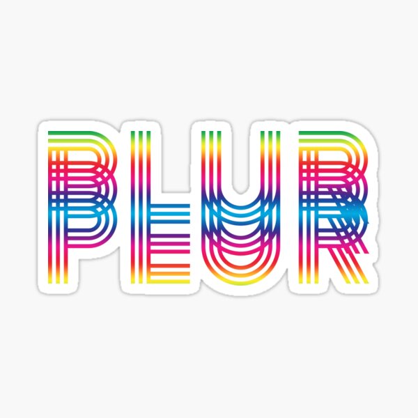 Cool Rave, PLUR, EDM, Music Festival Gear Sticker
