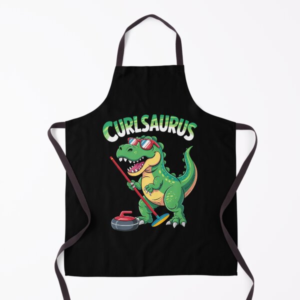 Item preview, cool Dinosaur curling T Rex curler winter Sports designed and sold by cosmicncozyS.