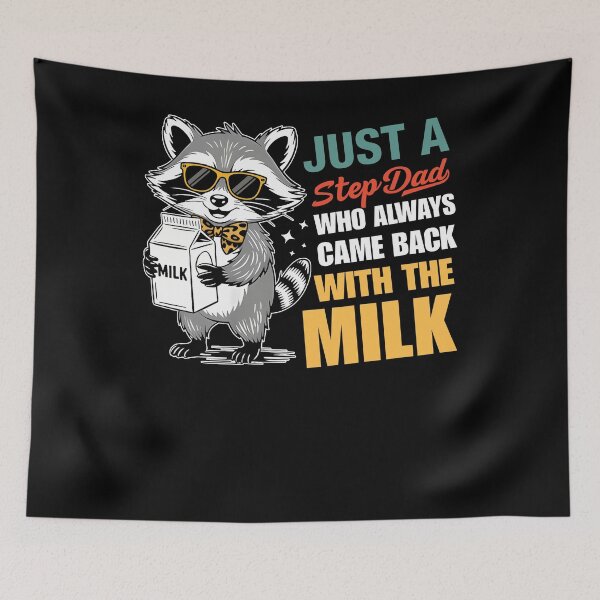 Item preview, Funny Stepdad Milk Run Raccoon T-Shirt designed and sold by TinaMDedrick.
