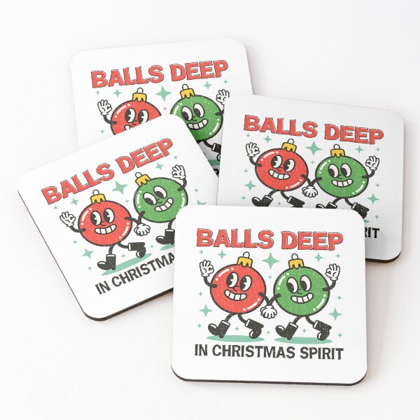 Item preview, Deep In Balls Holiday Couple Vintage Quote Christmas Happy designed and sold by JasonesNance.