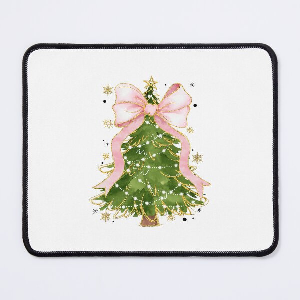 Item preview, Coquette Bow Christmas Tree With Soft Pastel Glow And Charming Holiday  designed and sold by ImeldaSparks.