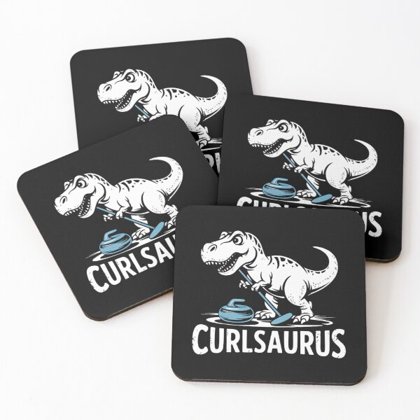 Item preview, Curling Dinosaur Ice Curling Player T-Rex Funny Curling designed and sold by cosmicncozyS.