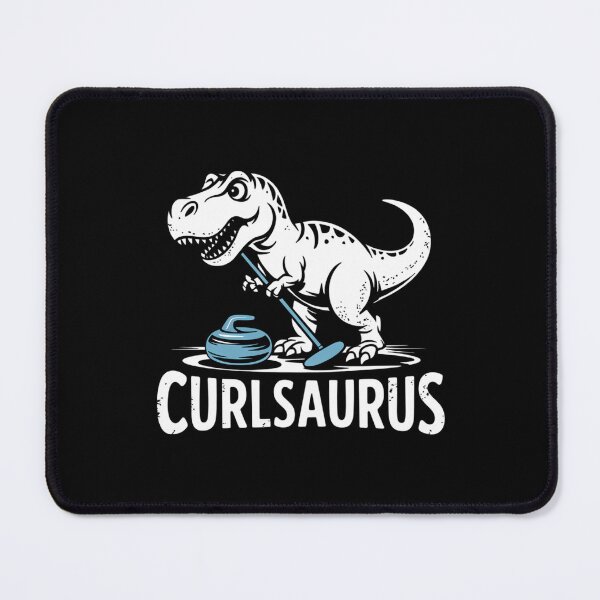Item preview, Curling Dinosaur Ice Curling Player T-Rex Funny Curling designed and sold by cosmicncozyS.