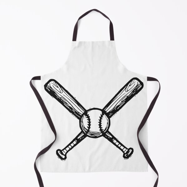 Item preview, Crossed Baseball Bats and Ball Graphic - Black on White Hand-Drawn Design designed and sold by EpicSportsArt.