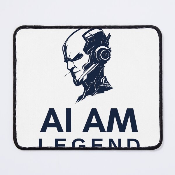 Item preview, AI Am Legend – Funny Tech Parody Pun Design designed and sold by InkrediblePuns.