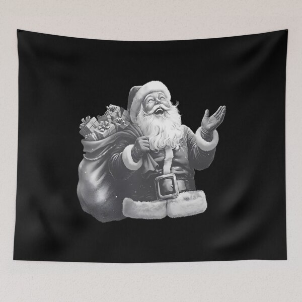 Item preview, Retro Santa Claus, Joyful Christmas, Retro Holiday Santa Art, Festive Vintage Xmas designed and sold by shannonanne18.