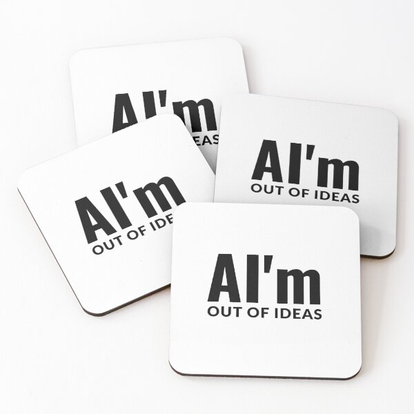 Item preview, AI'm Out of Ideas – Funny AI Tech Burnout Pun Design designed and sold by InkrediblePuns.