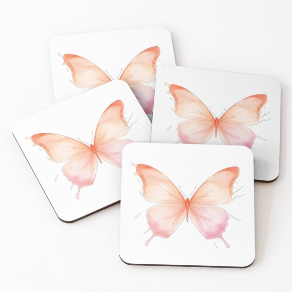 Item preview, Ethereal Watercolor Butterfly Peach Rose Gradient designed and sold by EtherealFlutter.