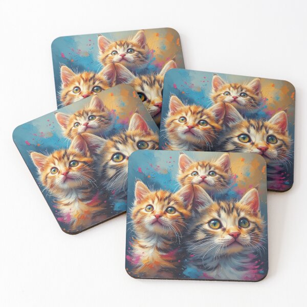 Item preview, Abstract Three Toyger Kittens – Expressive Modern Artistic Painting designed and sold by SweetRossel.