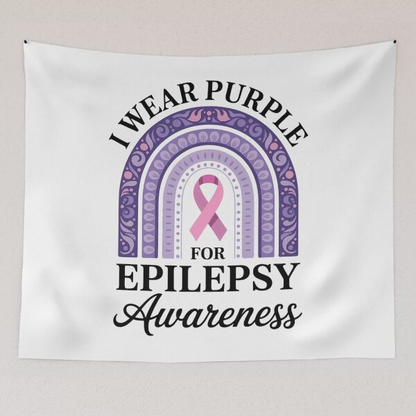 Item preview, I Wear Purple For Epilepsy Awareness Rainbow Epilepsy  designed and sold by Formatage.