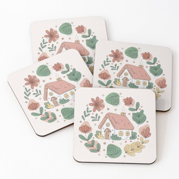 Item preview, Cozy Cottage Surrounded by Floral Wreath Design designed and sold by SplashTastic.