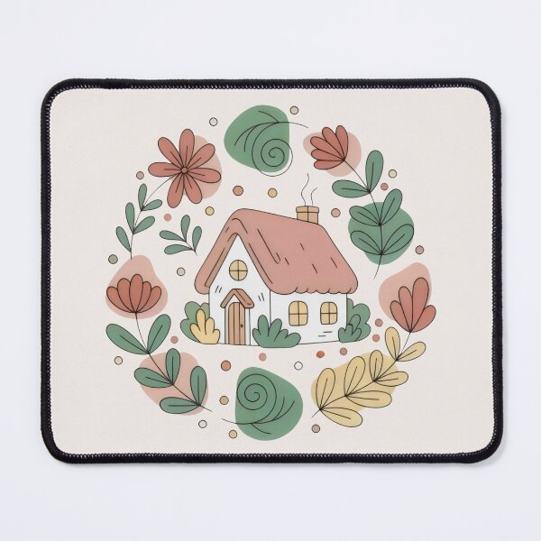 Item preview, Cozy Cottage Surrounded by Floral Wreath Design designed and sold by SplashTastic.