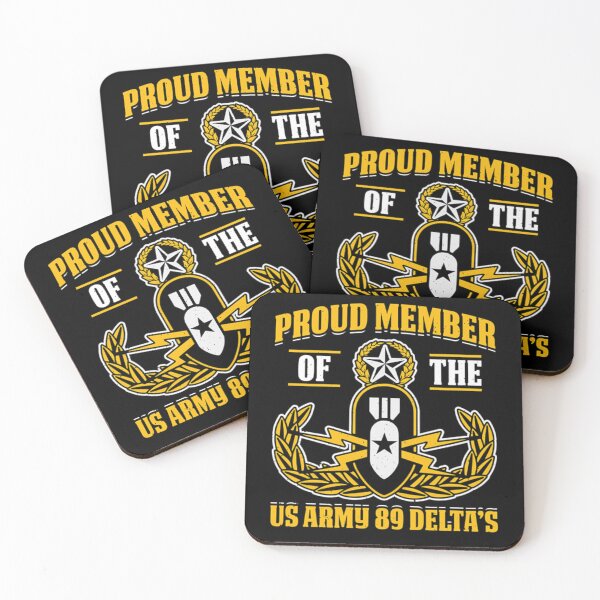 Item preview, Proud Member of the US Army 89 Delta_s - EOD Explosive Ordnance Disposal Master Badge T-Shirt designed and sold by WarrenyButlin.