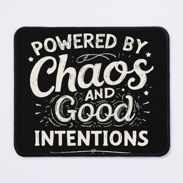 Item preview, Powered by Chaos and Good Intentions – Typography Quote designed and sold by SoulenCify.