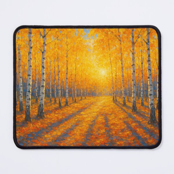 Item preview, Golden birches in the evening light designed and sold by Sigtrix.