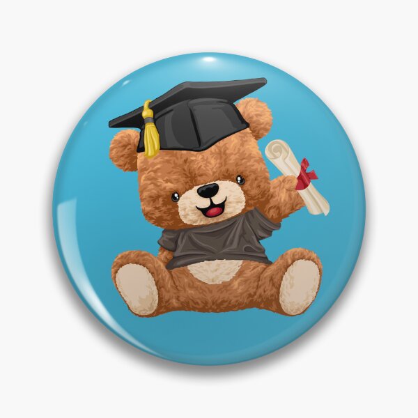 Item preview, Cute teddy bear celebrating graduation holding rolled diploma designed and sold by Bhonard 21.