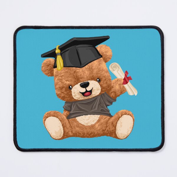 Item preview, Cute teddy bear celebrating graduation holding rolled diploma designed and sold by Bhonard 21.