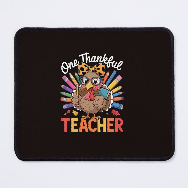 Item preview, One Thankful Teacher Turkey Scene With Bright Classroom Colors And Holiday Cheer designed and sold by ImeldaSparks.
