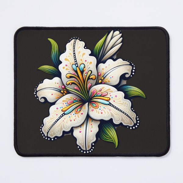 Item preview, white lily cookie designed and sold by NCNGDESIGN.