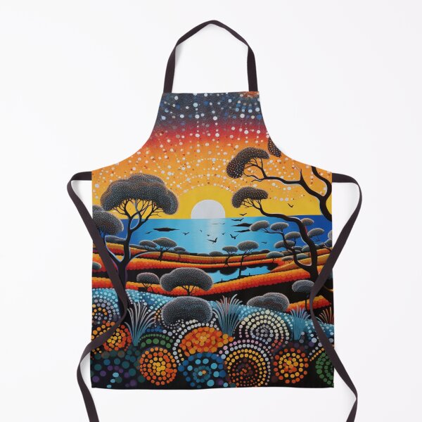 Item preview, Aboriginal Inspired Dot Art - Dawn On Kangaroo Island designed and sold by GrinGalore.