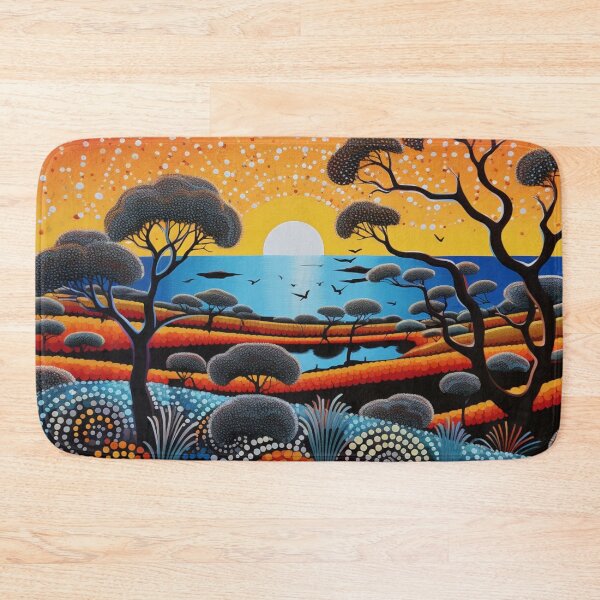 Item preview, Aboriginal Inspired Dot Art - Dawn On Kangaroo Island designed and sold by GrinGalore.