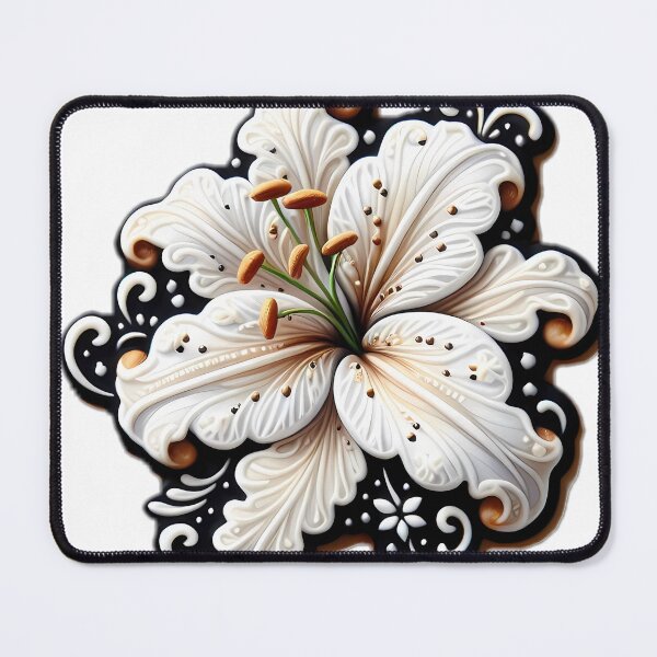 Item preview, white lily cookie designed and sold by NCNGDESIGN.