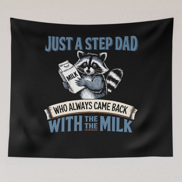 Item preview, Vintage Funny Stepdad Milk Raccoon T-Shirt designed and sold by LashondaGreen89.