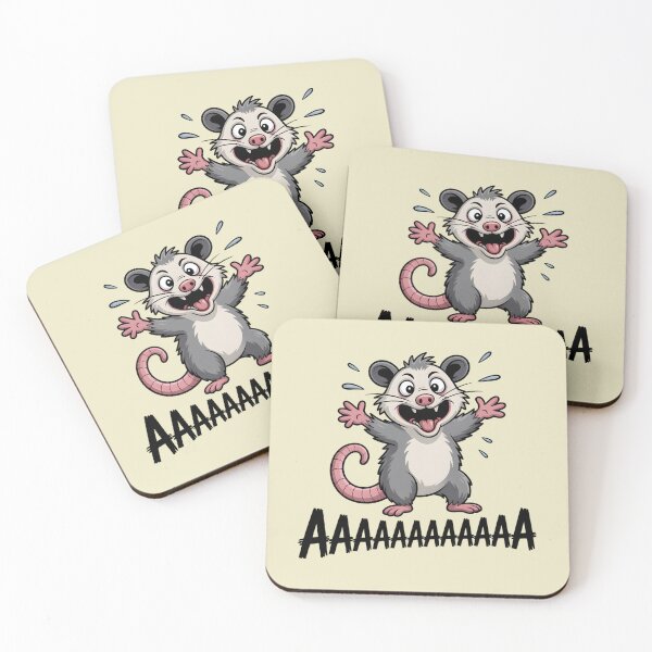 Item preview, Funny Screaming Opossum AAAAAAA Meme designed and sold by Mr-wow.