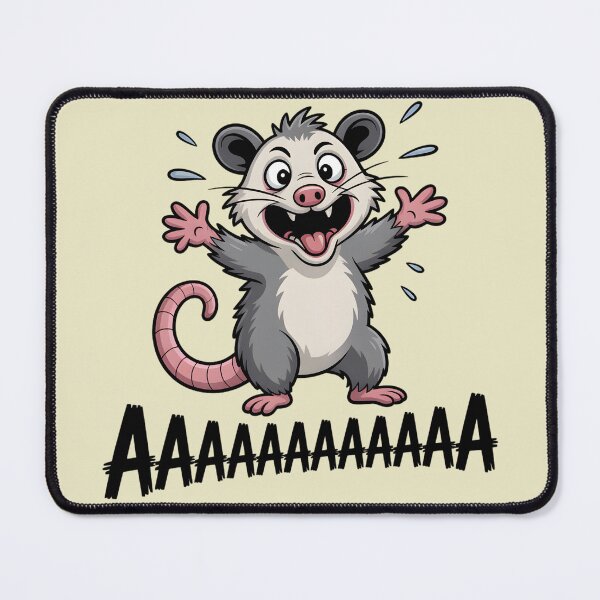 Item preview, Funny Screaming Opossum AAAAAAA Meme designed and sold by Mr-wow.