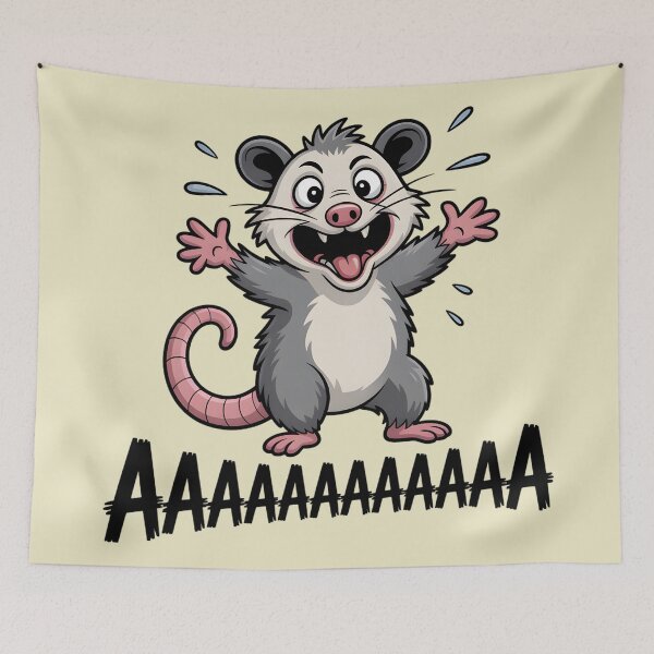 Item preview, Funny Screaming Opossum AAAAAAA Meme designed and sold by Mr-wow.