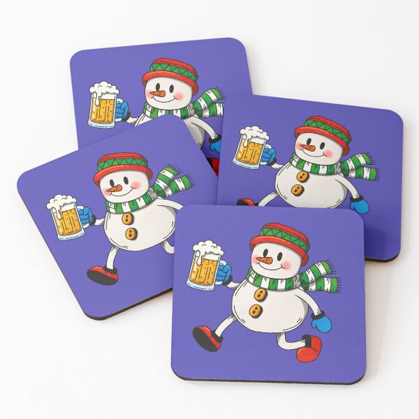 Item preview, A SNOWMAN WITH A MUG OF BEER designed and sold by infinitearte.