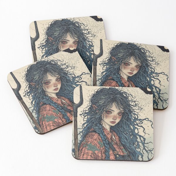Item preview, Dark Cottagecore Elf – Cosmic Farm Girl Illustration designed and sold by Neer arts.