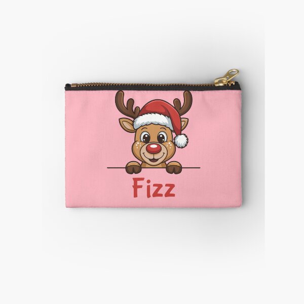 Item preview, Fizz Cute Christmas Reindeer Graphic with Santa Hat | Personalized Holiday Gift Idea designed and sold by 89BLACK.