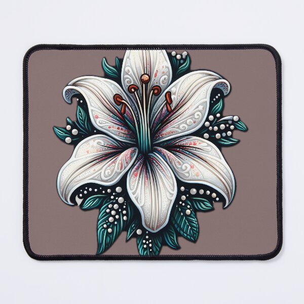Item preview, white lily cookie designed and sold by NCNGDESIGN.