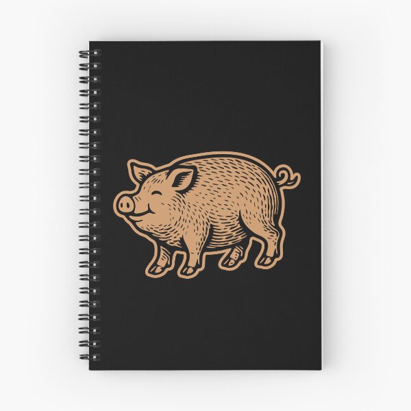 Aperçu de l'œuvre Cochon gravé sur bois vintage créée et vendue par Eversole Design Co..