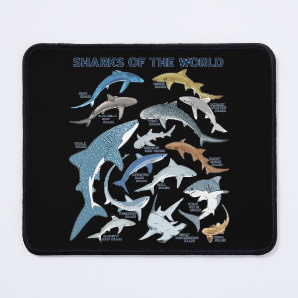 Item preview, Tiger Shark Nurse Shark Blue Shark Whale Shark Mako Shark Sharks of the world designed and sold by NicGrayGraphic.
