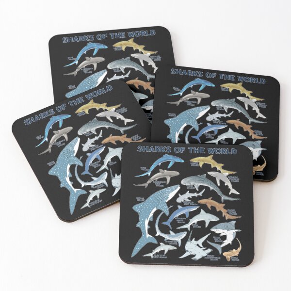 Item preview, Tiger Shark Nurse Shark Blue Shark Whale Shark Mako Shark Sharks of the world designed and sold by NicGrayGraphic.