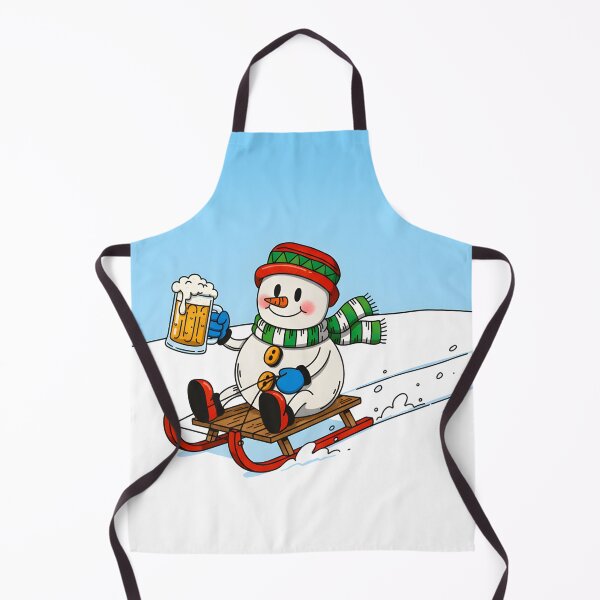 Item preview, A CUTE SNOWMAN WITH A GLASS OF BEER designed and sold by infinitearte.
