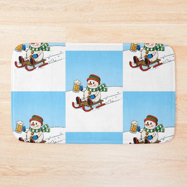 Item preview, A CUTE SNOWMAN WITH A GLASS OF BEER designed and sold by infinitearte.