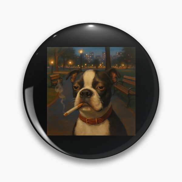 Item preview, Stylized Smoking Dog Evening Park Scene With Moody Warm Lighting And Playful Attitude designed and sold by khdmalakarak.