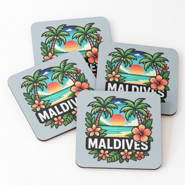 Item preview, Maldives Retro Tropical Design designed and sold by Myra365Art.