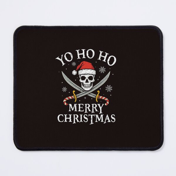 Item preview, Yo Ho Ho Merry Christmas Pirate Skull With Holiday Hat Candy Canes And Winter Flair designed and sold by ImeldaSparks.