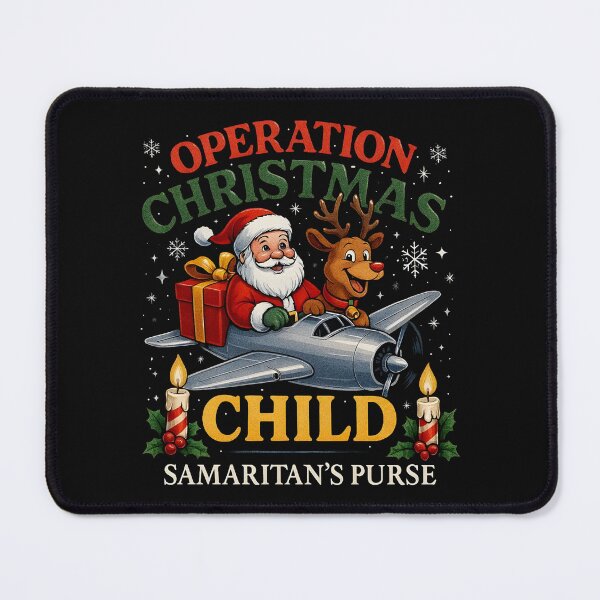 Item preview, Operation Christmas Child Delivery Scene With Santa Reindeer And Joyful Winter Spirit designed and sold by khdmalakarak.