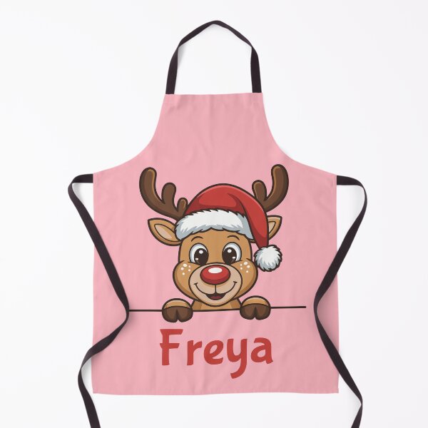 Artikelvorschau, Freya – Niedliche Weihnachtsrentier-Grafik mit Weihnachtsmannmütze | Personalisierte Geschenkidee für Weihnachten entworfen und verkauft von 89BLACK.